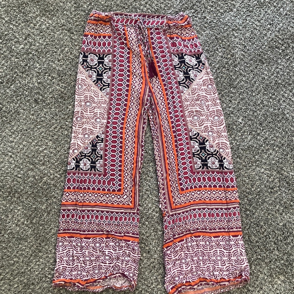 Boho wide leg pants
